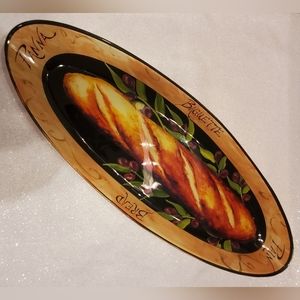 𝅺glass Baguette Bread Tray Panna